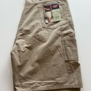 NWT Wrangler Shorts Mens Size 46x11 Relaxed Fit Carpenter Work Wear Flat‎ Front